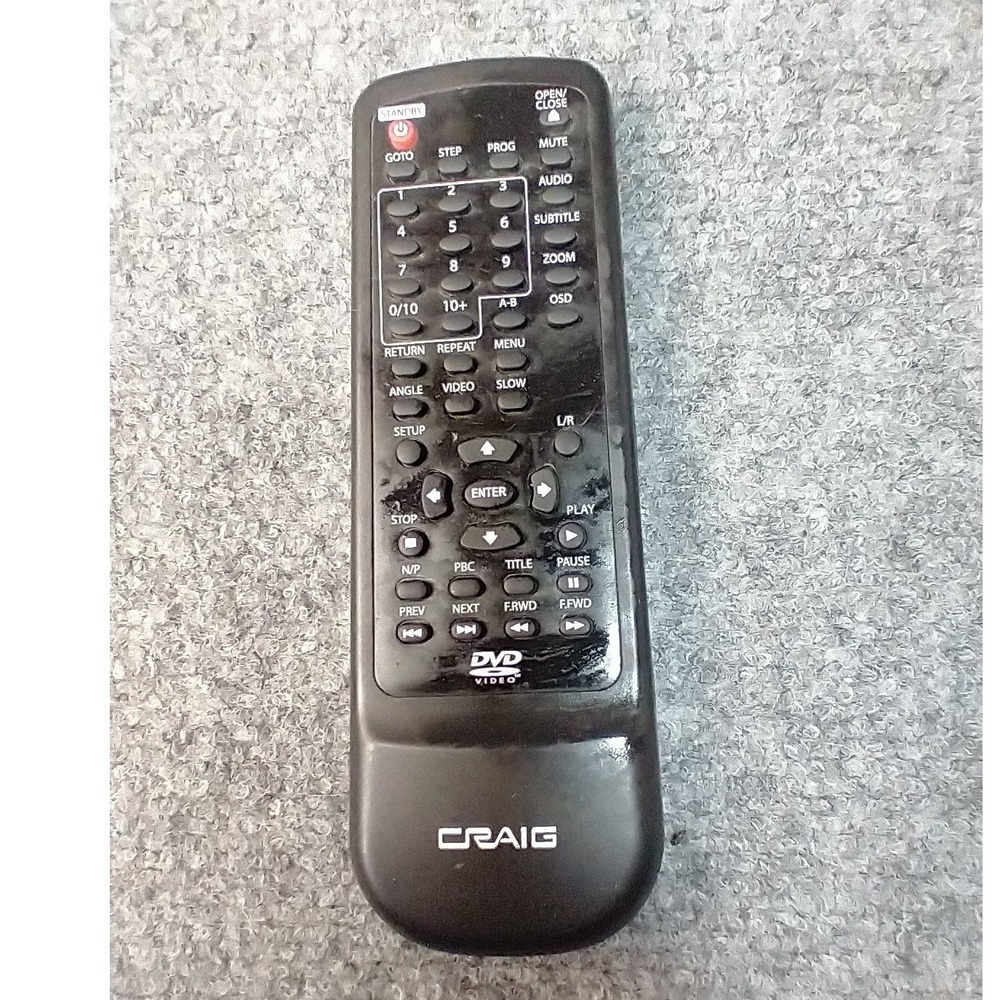 Craig‎ DVD Video Remote Control Black Replacement Player Controller JL-168